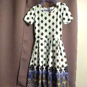 Lularue Amelia small: Light teal A-line dress